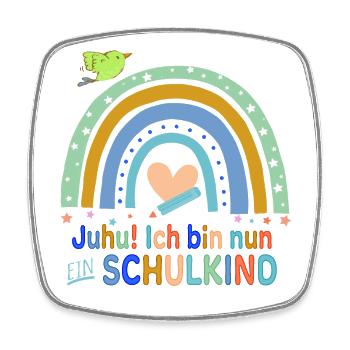 Start of school - Square fridge magnet - white - Front