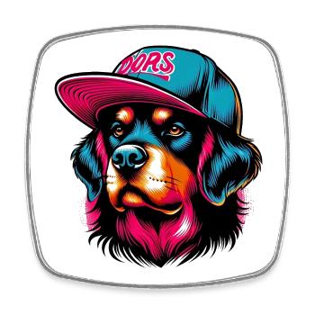 Dog - Square fridge magnet - white - Front