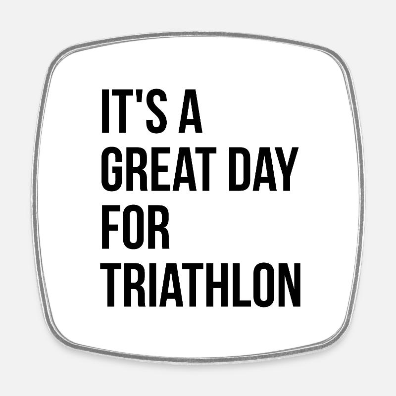 triathlon - Magnet carré - blanc