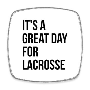 Lacrosse - Square fridge magnet - white - Front