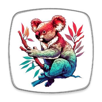 Koala - Square fridge magnet - white - Front