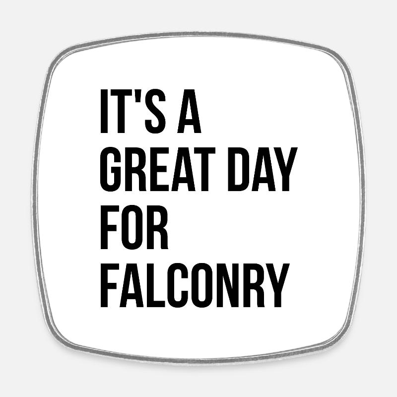 Falconry - Square fridge magnet - white