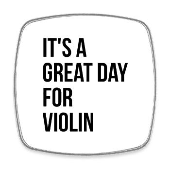 Violin - Square fridge magnet - white - Front