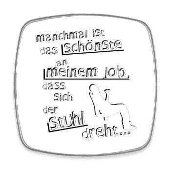 Das schönste an meinem Job - Viereckiger Kühlschrankmagnet - Weiß - Vorne