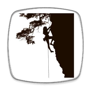 Aventurière d'Arbre Escalade - Magnet carré - blanc - Devant