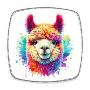 Alpaca - Square fridge magnet - white - Front
