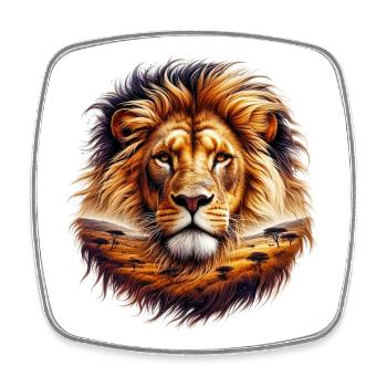 Lion - Square fridge magnet - white - Front