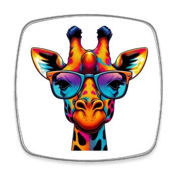 Giraffe - Square fridge magnet - white - Front