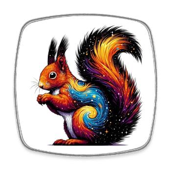 Squirrel - Square fridge magnet - white - Front