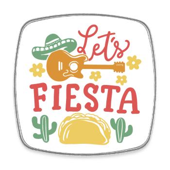 Lass uns Feiern Cinco de Mayo Party - Viereckiger Kühlschrankmagnet - Weiß - Vorne