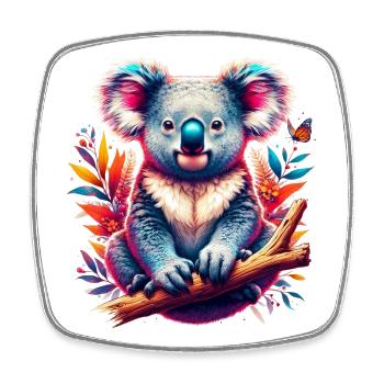 Koala - Viereckiger Kühlschrankmagnet - Weiß - Vorne