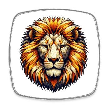Lion - Square fridge magnet - white - Front