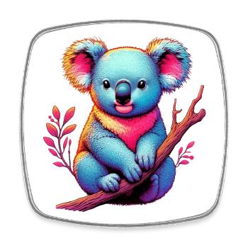 Koala - Square fridge magnet - white - Front