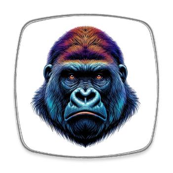 Gorilla - Square fridge magnet - white - Front