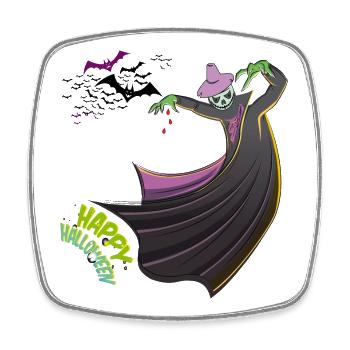 Halloween Ghost - Square fridge magnet - white - Front