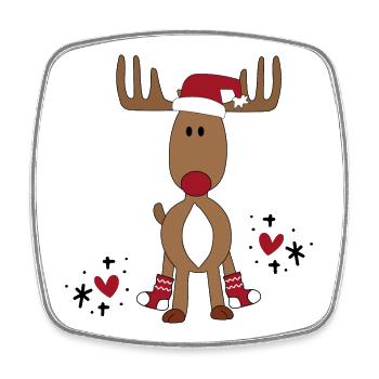 Orignal super mignon pour Noël - Magnet carré - blanc - Devant