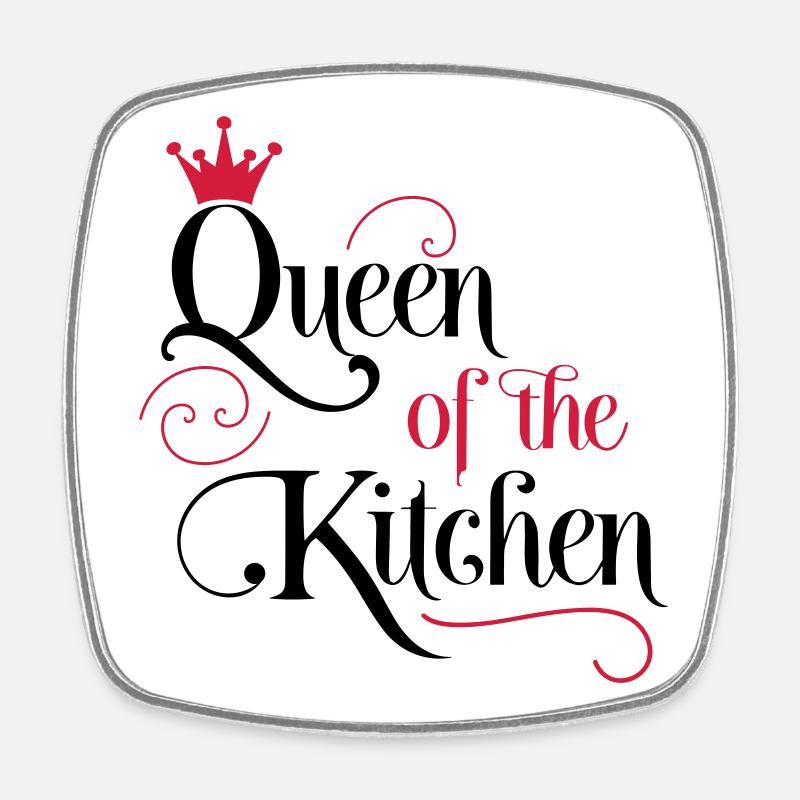 Women's Cooking Apron - Square fridge magnet - white