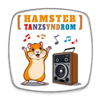 Hamster Dance Syndrome - Square fridge magnet - white - Front