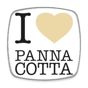 I LOVE PANNA COTTA - Viereckiger Kühlschrankmagnet - Weiß - Vorne