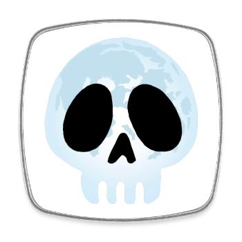 Skull of the Moon - Square fridge magnet - white - Front