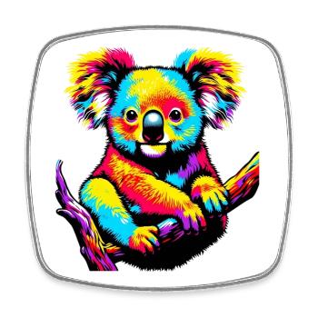 Koala - Square fridge magnet - white - Front