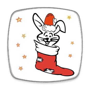 Easter Bunny St. Nicholas - Square fridge magnet - white - Front