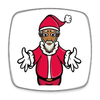 Eine Umarmung vom Weihnachtsmann - Viereckiger Kühlschrankmagnet - Weiß - Vorne