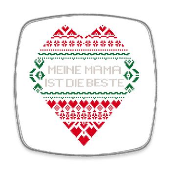 Meine Mama ist die Beste, Weihnachten - Viereckiger Kühlschrankmagnet - Weiß - Vorne