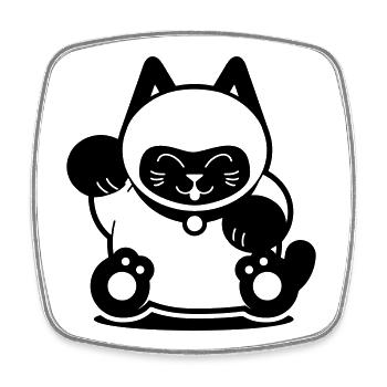 Siam Cat - Square fridge magnet - white - Front