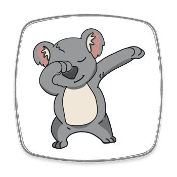 Dabbing Koala - Square fridge magnet - white - Front