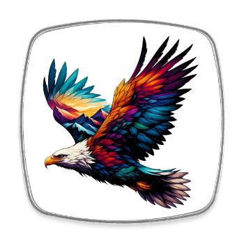 Aigle - Magnet carré - blanc - Devant