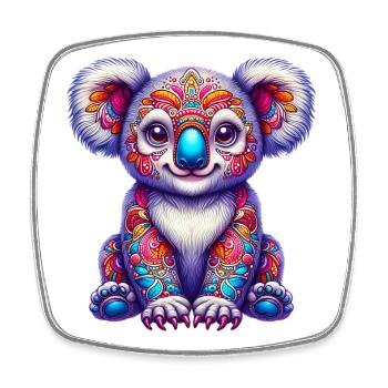 Koala - Square fridge magnet - white - Front