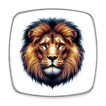 Lion - Square fridge magnet - white - Front