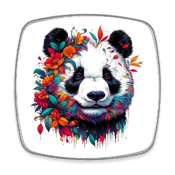 Panda - Viereckiger Kühlschrankmagnet - Weiß - Vorne