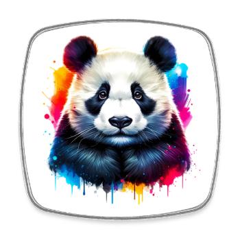 Panda - Viereckiger Kühlschrankmagnet - Weiß - Vorne