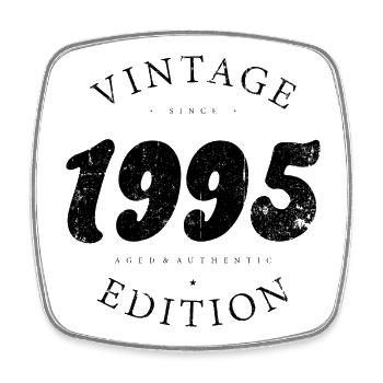 1995 Vintage Edition - Square fridge magnet - white - Front