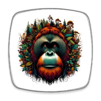 Orang-outan Singe Orang-outan - Magnet carré - blanc - Devant