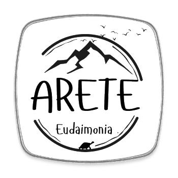Arete - Eudaimonia - Viereckiger Kühlschrankmagnet - Weiß - Vorne
