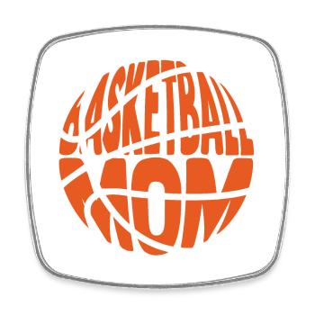 maman basketteuse - Magnet carré - blanc - Devant