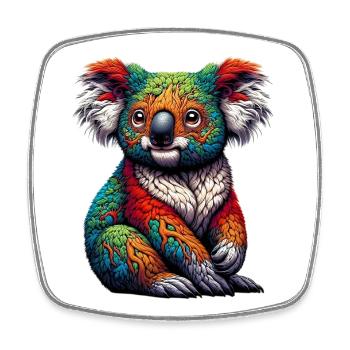 Koala - Magnet carré - blanc - Devant