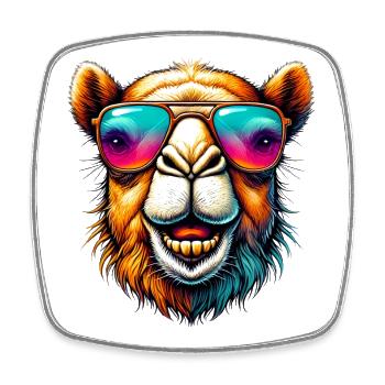 Camel - Square fridge magnet - white - Front