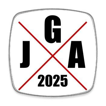 Jga 2025 Bachelor Party - Square fridge magnet - white - Front
