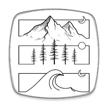 UntitledDesign - Square fridge magnet - white - Front