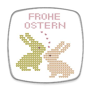 Frohe Ostern - Viereckiger Kühlschrankmagnet - Weiß - Vorne