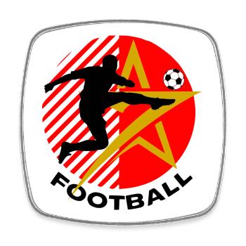 Football - Square fridge magnet - white - Front