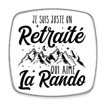 Just a retiree who loves hiking, retirement - Square fridge magnet - white - Front