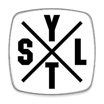 Sylt Kreuz - Viereckiger Kühlschrankmagnet - Weiß - Vorne