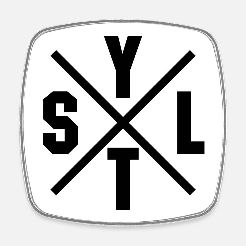 Croix de Sylt - Magnet carré - blanc