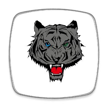 Roaring Tiger – TEAM28 Style – Original - Square fridge magnet - white - Front