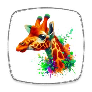 Giraffe - Viereckiger Kühlschrankmagnet - Weiß - Vorne